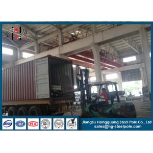 H15M Double Circuit Electrical Power Pole With Bitumen Treatment , ISO 9001