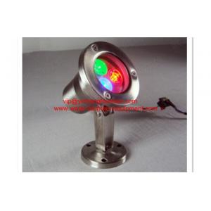 China Stainless Steel Waterproof Underwater Fountain Lights IP68 3 X 1W RGB Stand Type supplier