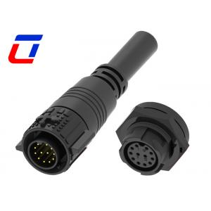 M19 12 Pin Waterproof Outdoor Wire Connectors Plug Socket For Signal Connection