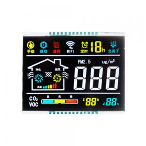 VA Segment Lcd Display Serial Parallel Interface 54.5x83x2.34 Outline Size