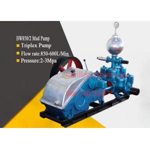 China Deep Hole Drilling Mud Pump , Hydraulic Plunger Triplex Heavy Duty Slurry Pump BW850/2 supplier
