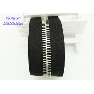 China Long Chain 20 Inch Metal Zipper  For Boots / Shoes , Euro Type Teeth Heavy Duty Brass Zippers supplier