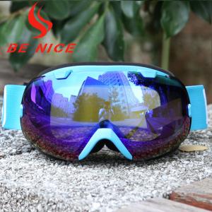 China Mirror Coating Anti Fog OTG Ski Goggles With Two Way Venting For Clear Vision supplier