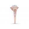 7ct 8ct 18K Rose Gold Ring , Engagement And Wedding Ring Set 7.0mm Pear Cut