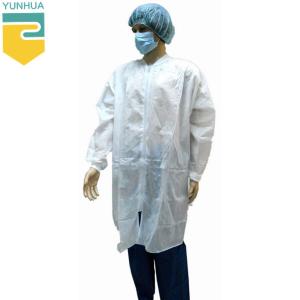 China Breathable Disposable Lab Coat Acid - Resistant Providing Effective Protection supplier