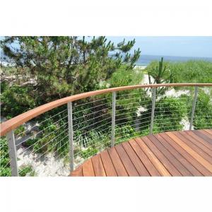 Decking Aluminum Cable Railing , Stainless Steel Balustrade Wire Deck Railing