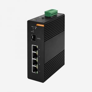 China Full Gigabit 4 30W Poe+ Ports Industrial Ethernet Switch With 1 SFP Fiber Port supplier