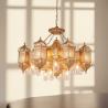 China Vintage Copper Chandelier with 6 Lights and Dimmable E27 E14 Bulbs wholesale