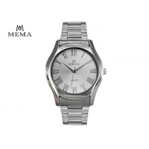 Business Use Classic Mens Wrist Watches Silver Chain Wrist Watch Pointer Display Mode