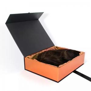 Custom Logo Wig Packaging Box Black Magnetic