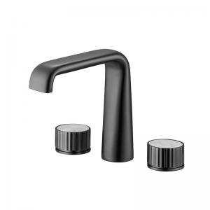 Widespread 3 Hole Two Hand Bathroom Sink Faucet 200mm Width