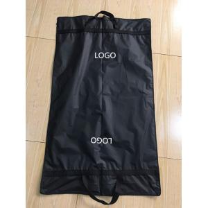 China Clips Suit Garment Bag Travel Black Peva Printed Webbing Handles 100*60 cm Size supplier