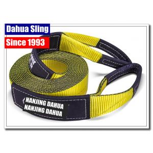 China High Tensile 4X4 Off Road Tow Strap , Recovery Winch Extension Tow Hook Strap supplier