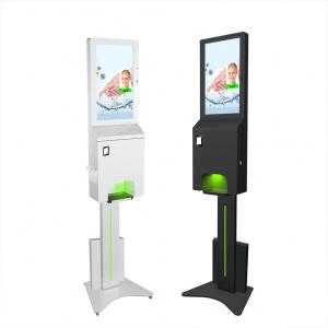 China Battery Operated 21.5 Inch Hand Sanitizer Kiosk With Thermal Printer supplier
