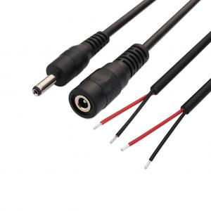 China 1m 2m Length DC Power Cables Cord 5.5×2.5mm Female To Open End supplier