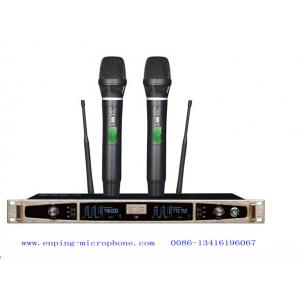 China AT-102 wireless microphone system UHF IR selecta ble frequency PLL  rack ear 19flight case supplier