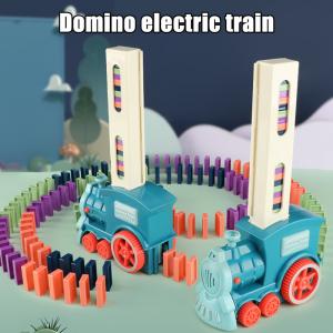 Kids Electric Wooden Domino Blocks Automatic Laying Educational DIY