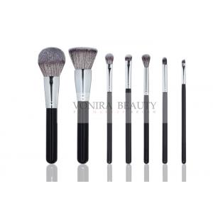 Professional Affordable Synthetic Fiber Bristles Makeup Brushes With Gloss Silver Ferrule