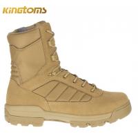 YKK Zipper Military Combat Boots Tan Tactical Boots Slip Resistant
