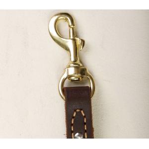 Pet Short Cow Leather Traction Large Dog Chain Rope Golden