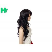 High Temperature Fiber Long Synthetic Wigs Side Fringe Light Brown