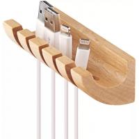 China 9*4*3cm Wood Desk Organizer Natural Bamboo For Cable Management on sale