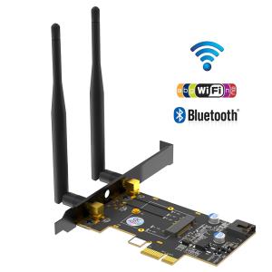China NGFF M.2キー A から PCl-e X1 WiFi と Bluetooth カード の アダプター Bluetooth インターフェース と 双アンテナ を 接続 する wholesale