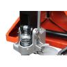 China Rechargeable Hydraulic Hand Scissor Lift Table with LCD Display and Different Wheels wholesale