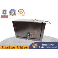 China Customized  Full Metal Iron Casino Poker Table Coin Box , Casion Tip Money Box on sale