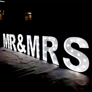 China Wedding Decor Marquee Letter Sign Metal Painted CE ROHS supplier