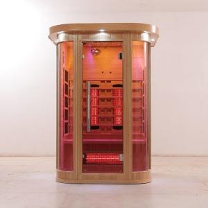 Deluxe Solid Wood Full Spectrum And Carbon Heater 2 Person Infrared Sauna Indoor