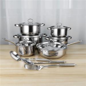 Restaurants 410 Stainless Steel Pot Set 15pcs For Kitchen Cooking