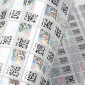 3D Anti Fake Hologram Vial Label Strong Adhesive For Seal Boxes