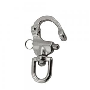 China 304/316 Stainless Steel Marine Quick Release Swivel Eye Snap Shackle with Standard Size supplier