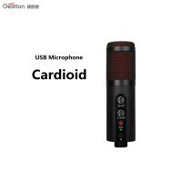 China Builtin Sound Card USB Recording Microphone 75ma Cardioid Condenser Mic on sale
