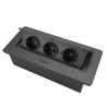 China Melloni Pop-Up Tabletop Socket 3 AC Outlets Retractable Hidden Recessed Power for Kitchen Desktop EU Socket Tabletop Accessory wholesale