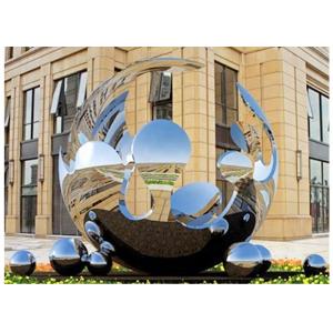 Unique Design Large Mirror Stainless Steel Sculpture Artists Sphere For Outdoor