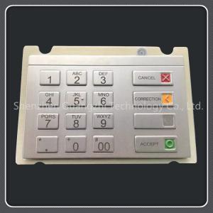 Stainless Steel Atm Pin Keypad , Encrypted Wired Keyboard With Embedded Security Chip