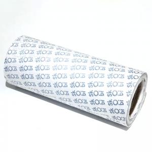 China Custom Black Logo White Recycled Tissue Paper Wrap Roll For Shoe Gift supplier