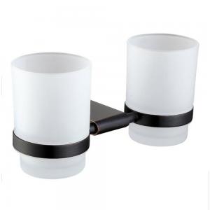 China ORB Hotel Bathroom Accessory Double Tumbler Holders Toothbrush Holder Wall Mounted supplier