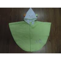 Anti-snag terry fabric green baby poncho 0+ month