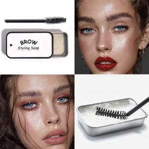 Long Lasting Basic Makeup Tools Waterproof Eyebrow Soap Wax With Brush