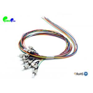 12 Fiber 0.9mm 12 Color 9 / 125μm FC UPC Optical Fiber Pigtail OS2 G657A1 900μm With 2M LSZH Yellow Tight Buffer