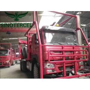 China 30000kg 60000kg Log Semi Trailer Red Semi Log Trailers For Sale supplier