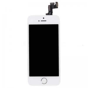 For iPhone 5S LCD Touch Screen Display Digitizer with Home Button Replacement - White - Grade P