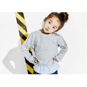 China Two Piece Grey Kids Girls Clothes Size 12 Girls Cotton Shirt Customized Size wholesale