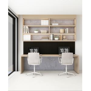 Modern Custom Bookshelf Design Office Desk Bespoke White And Black Bookshelf