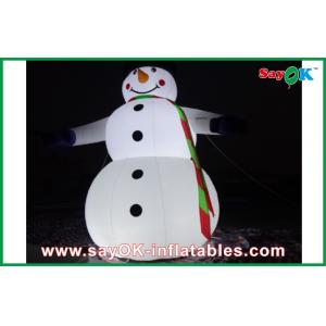 Outdoor 5m Giant Lighting Inflatable Christmas Snowman Decoration