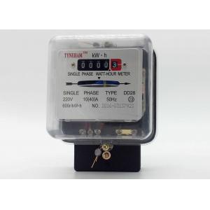 Class 2.0 Mechanical Electricity Meter , Transparent Cover KWH Meter Analog 1 Phase