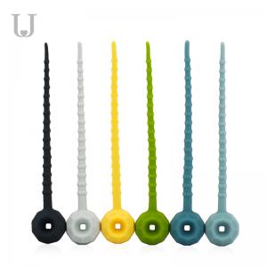 115mm ElasticReusable Silicone Food Ties 27g Environmental Friendly